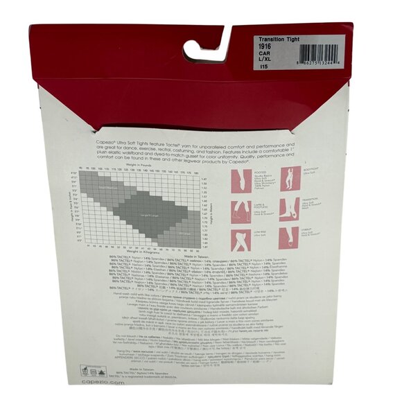 Capezio Ultra Soft Adult Transition Tights L/XL #1916 New - Picture 2 of 2